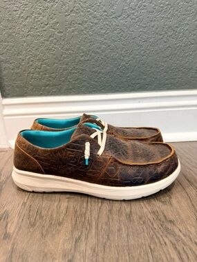 Ariat Cruiser Shoes Womens 10B Brown Leather Western Casual Comfort